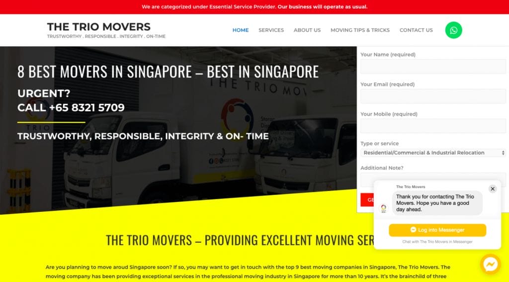 Top 10 Best Movers in Singapore