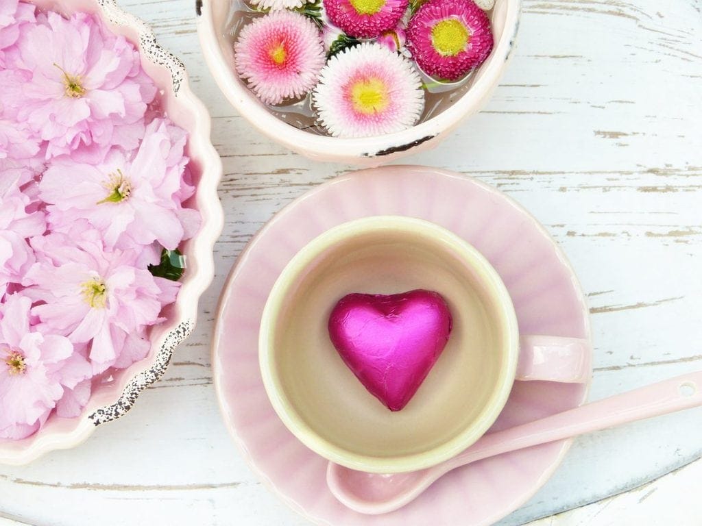 heart, pink, cup