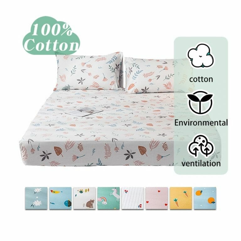 Saturn 100% Cotton Fitted Bedsheet with rubber bolster case bolster cover  height 25cm Single /Super Single/Queen/ King Size | Shopee Singapore