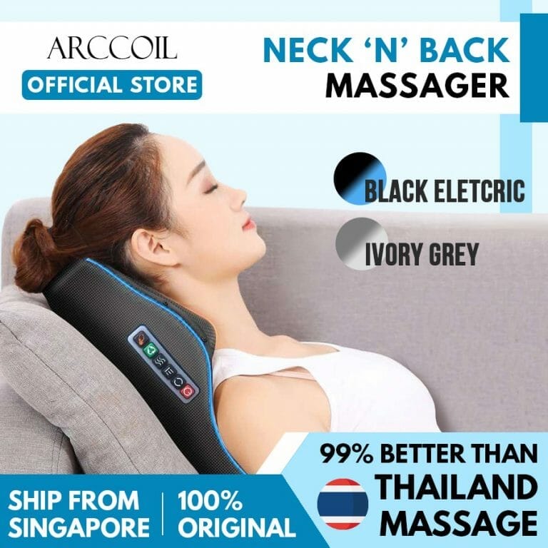 Arccoil Electric Massage Pillow Car Home Use Shiatsu Kneading Back Massager  Cushion with Heating for Neck Body | Shopee Singapore