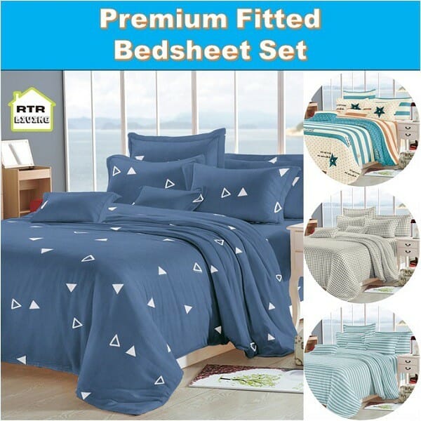 RTR Living ☆ Fitted Bedsheet Set with Pillow and Bolster Case ☆ Bedsheet Set  and Quilt Cover Sold Separately ☆ Printed A | Shopee Singapore