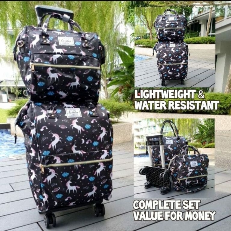 Two Piece Set 4-Wheel Trolley Shopping Bag / Backpack (SG Seller) | Shopee  Singapore