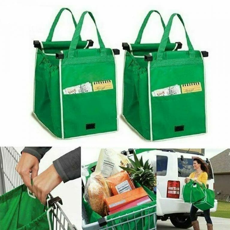 Foldable Reusable Supermarket Shopping Bag Trolley Grab Bag Large Capacity  | Shopee Singapore