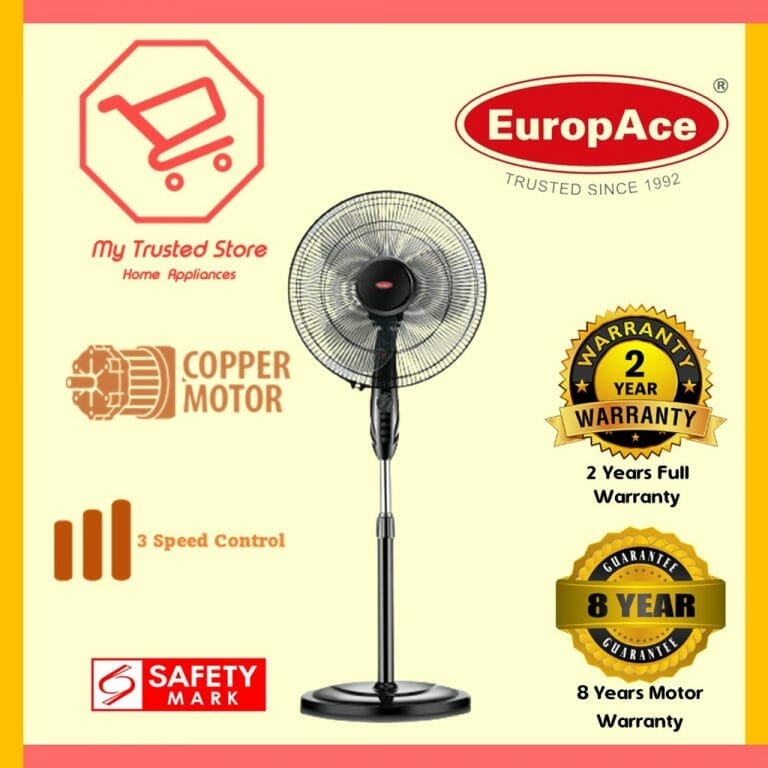 EuropAce (ESF 2160W) 16 Inch Stand Fan with Timer | Shopee Singapore