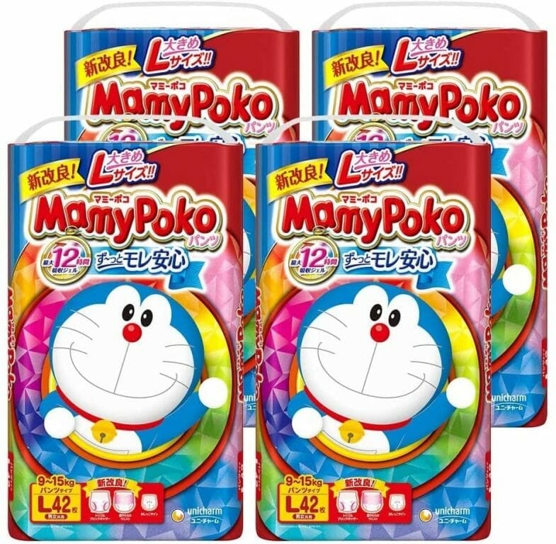 Mamy Poko Pants Diapers (Doraemon), Size L (9 ~ 15kg), 168 Sheets (42  Sheets x 4) - Japan's Top Green Tea & Matcha Online Marketplace